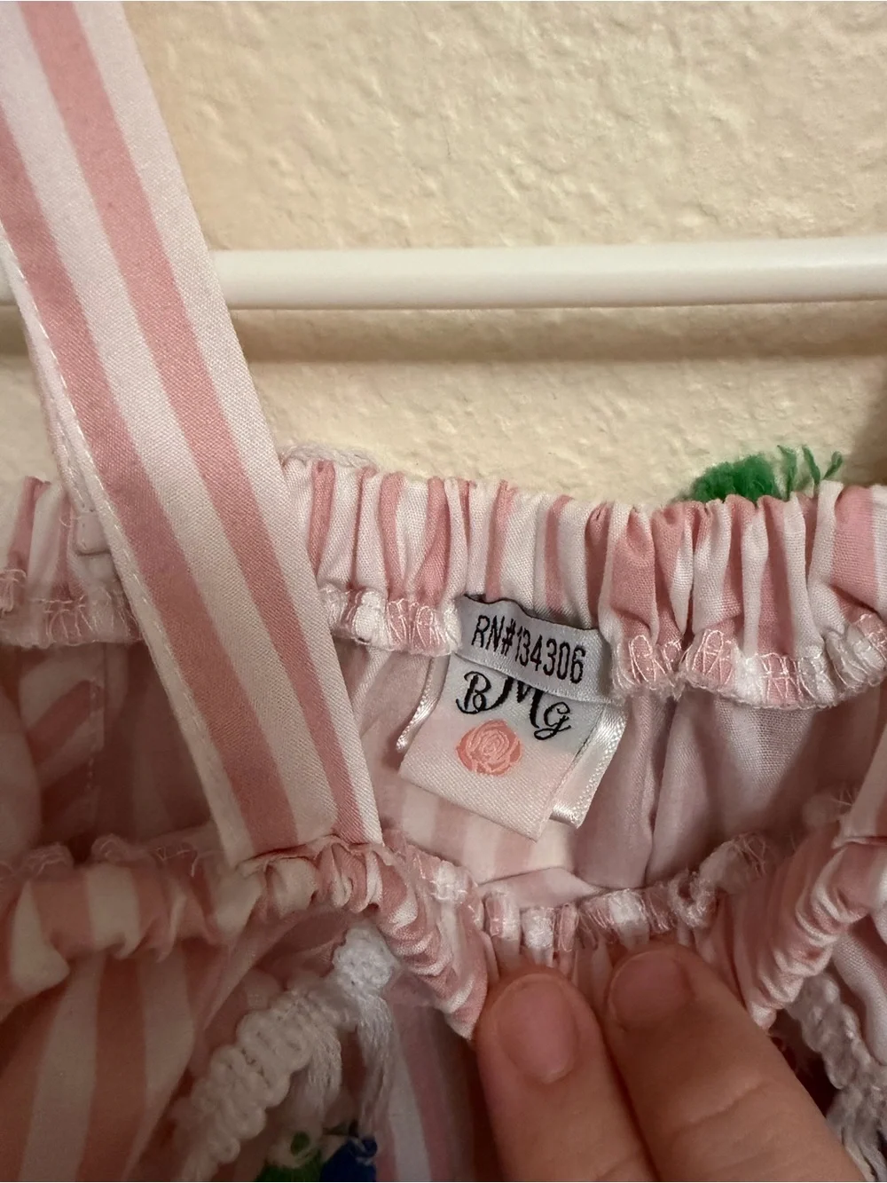 Girls Pink Striped Flamingo Tassel Tank Dress